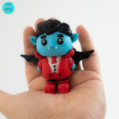 3D printed mini Dracula fidget sensory toy.