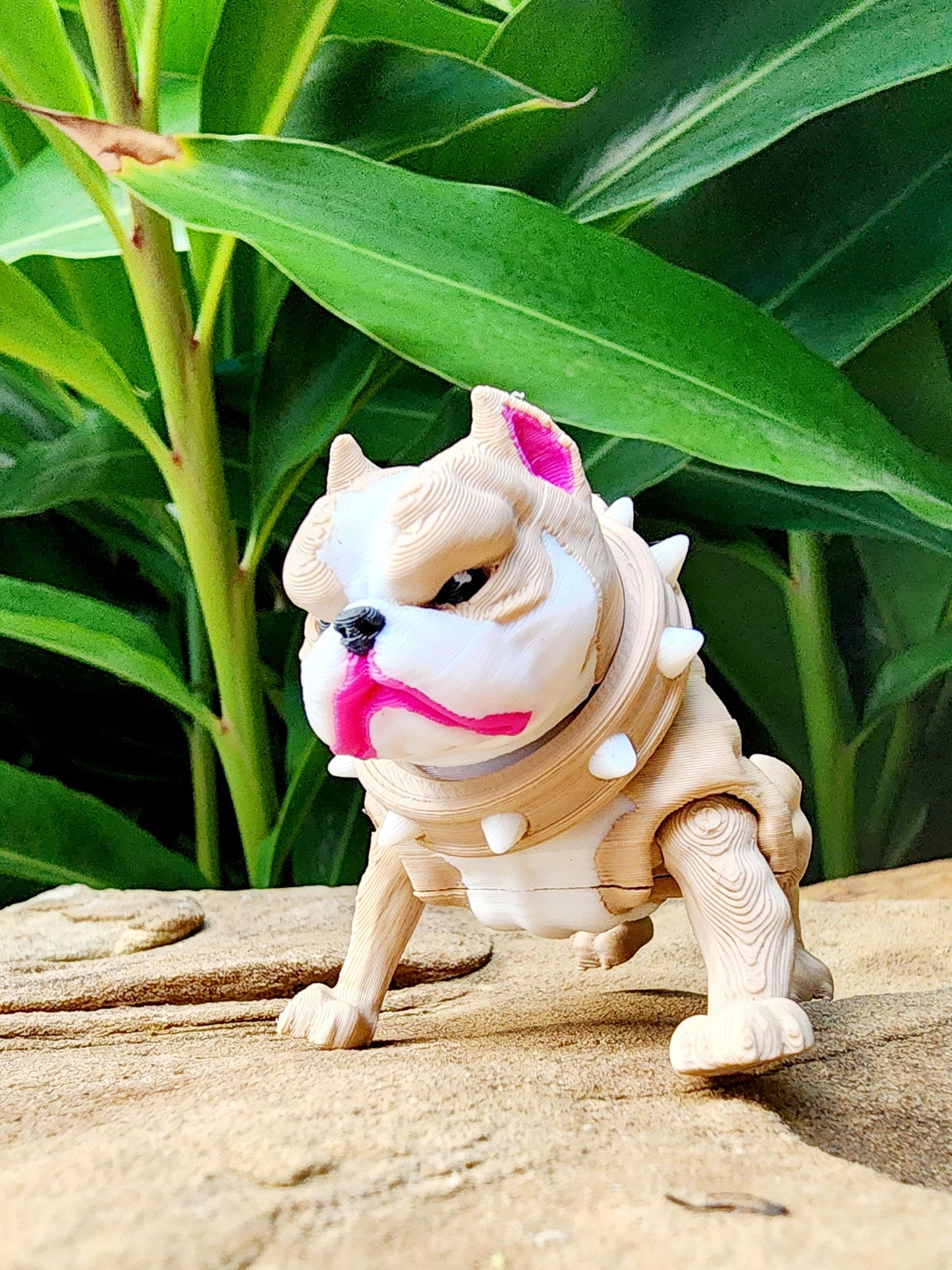 Articulate American Bulldog fidget, sensory toy. 3D Printed.