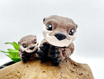 Articulated River Otter fidget, sensory toy. 3D printed.