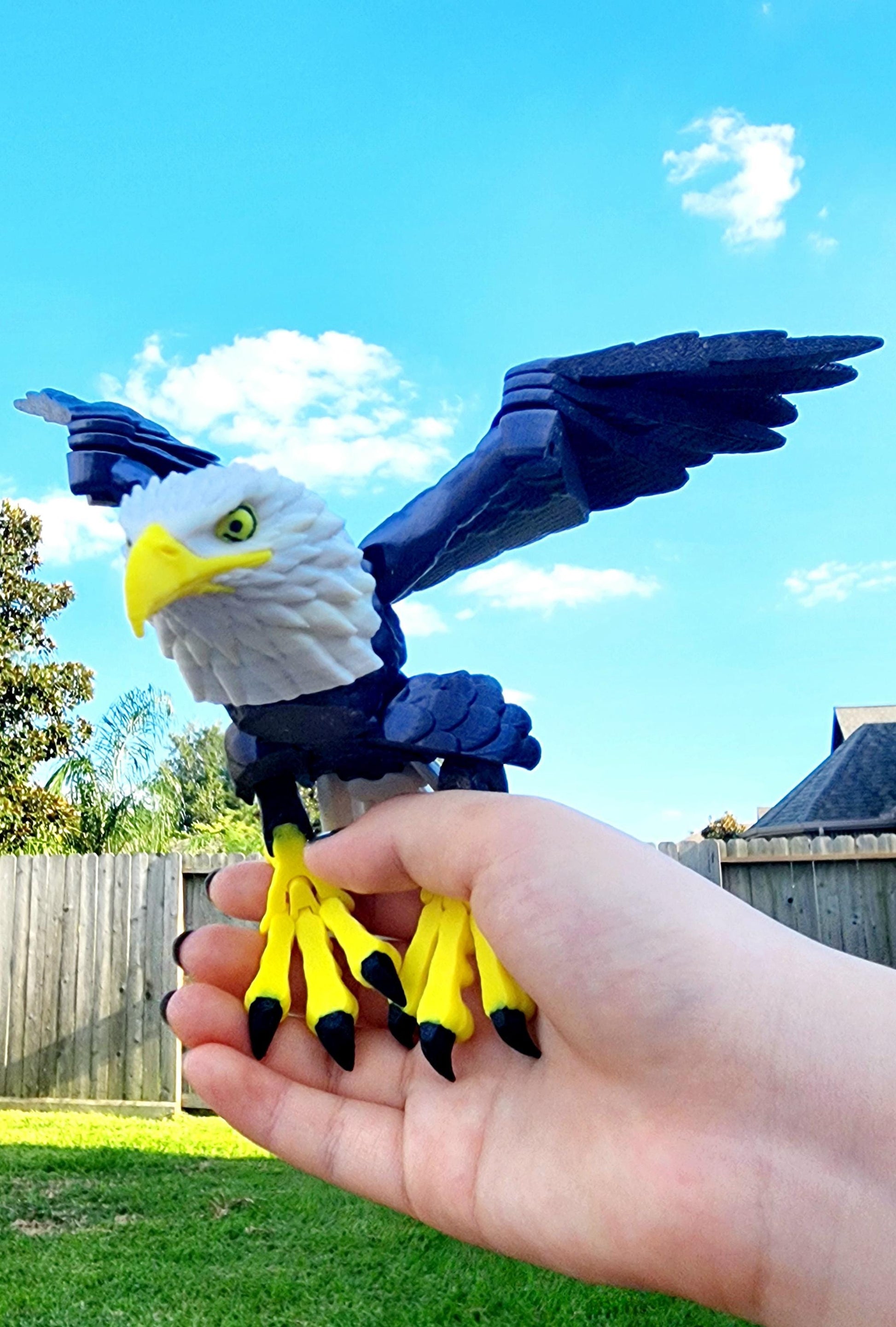 Articulate American Eagle fidget, sensory toy. Desktop Decoration. 3D Printed.