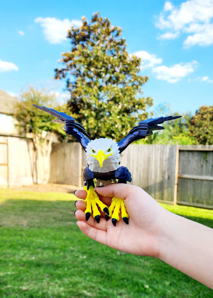 Articulate American Eagle fidget, sensory toy. Desktop Decoration. 3D Printed.