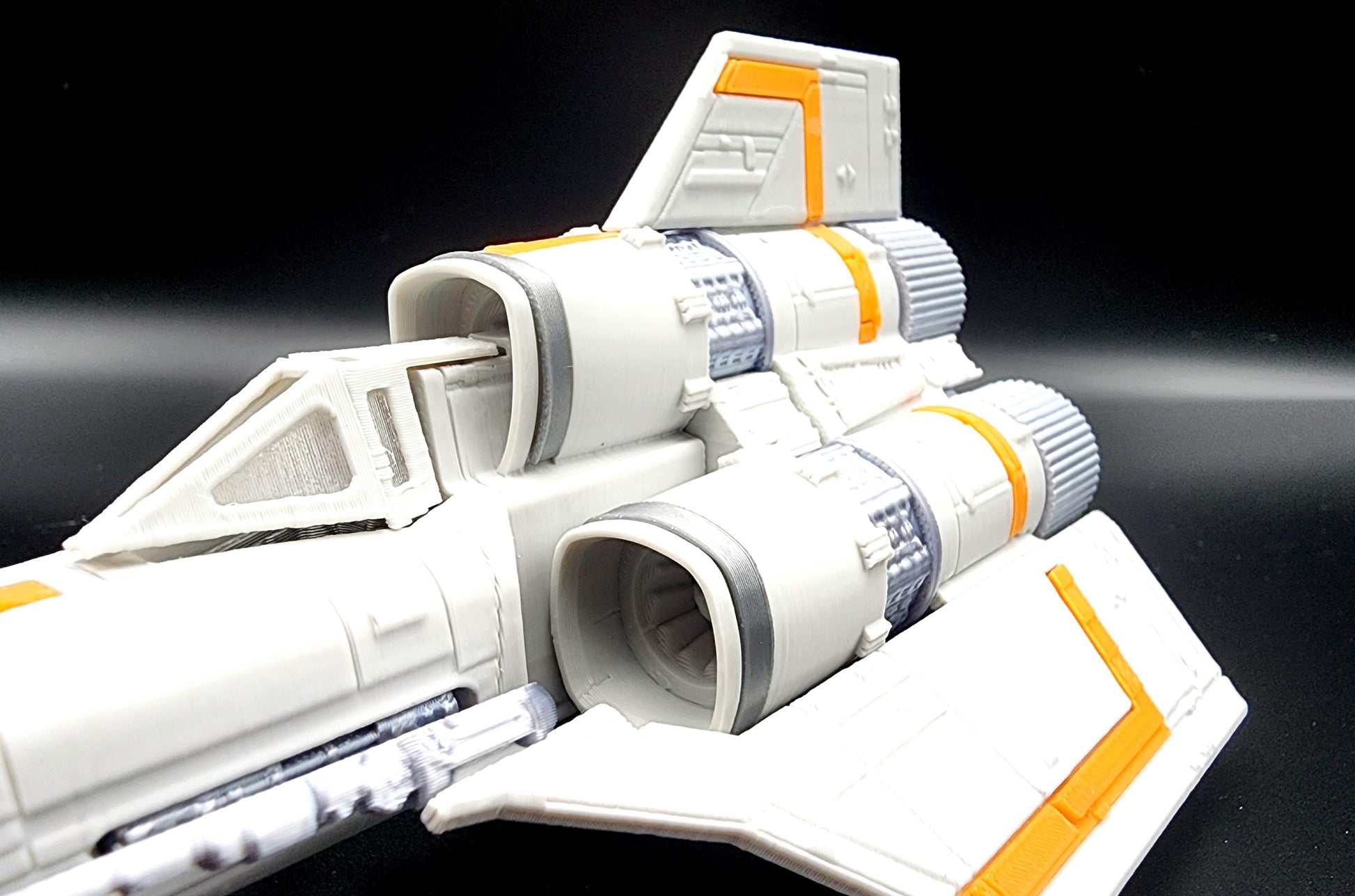 3D printed Battlestar Galactica Viper Mark I. Desktop Decoration. Fan art.