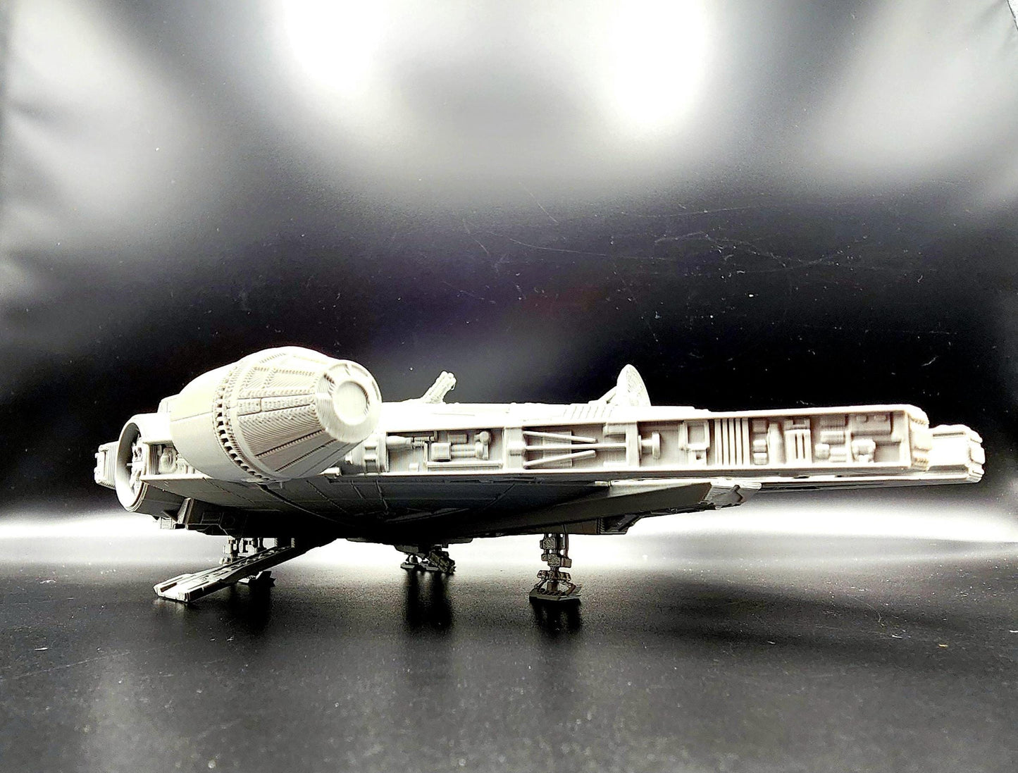 3D Printed Milennium Falcon with articulate stand. Action Figure, Desktop Toy, Decoration. Fan Art.