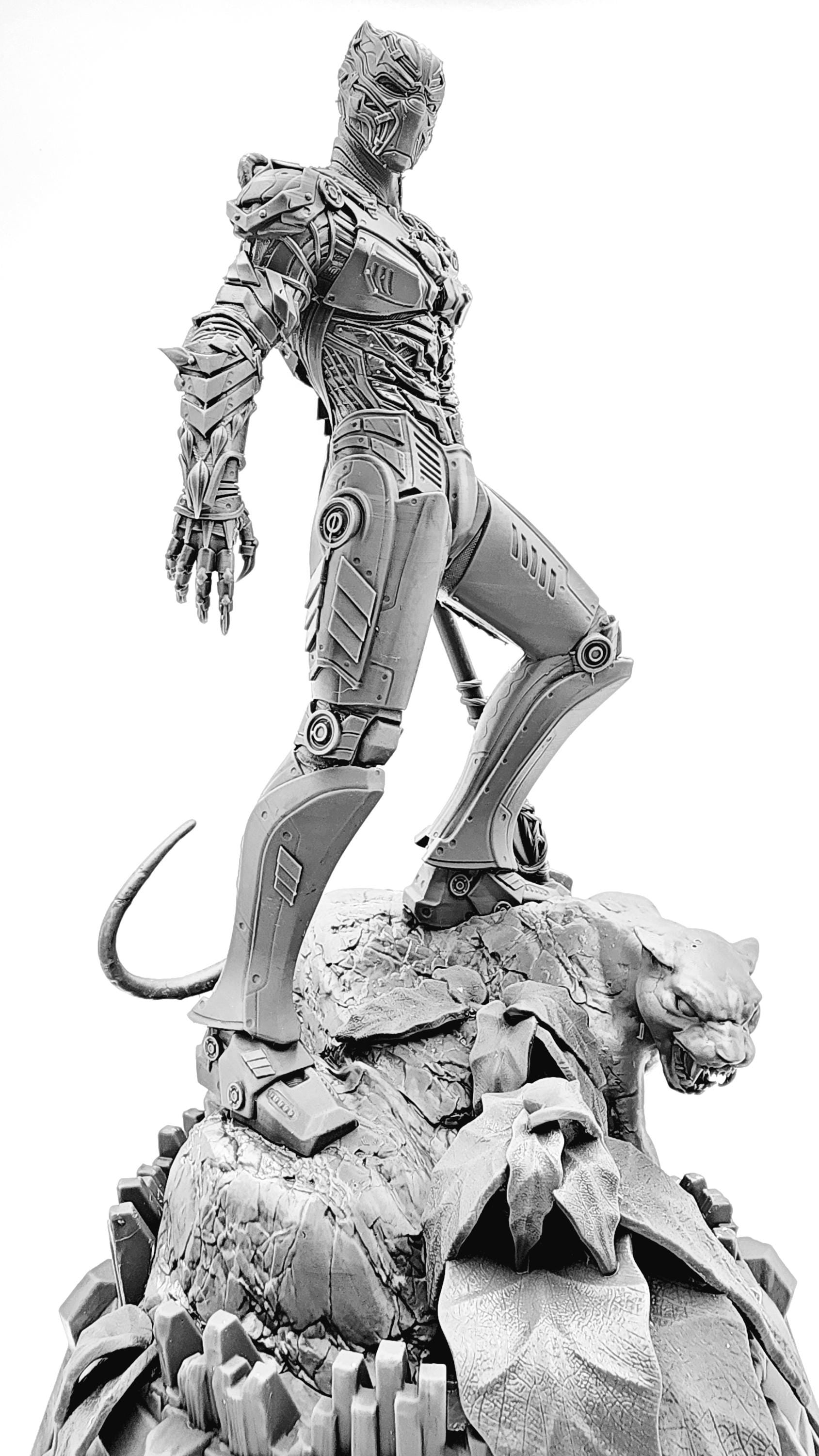 3D 14k resin printed Iron Panther Desktop Decoration, Ornament, Action Figure. Fan art.