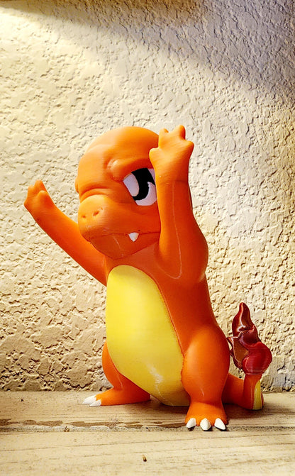 3D printed multi-color Charmander desktop decoration, action figure.