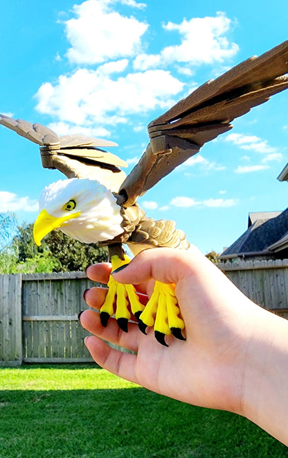 Articulate American Eagle fidget, sensory toy. Desktop Decoration. 3D Printed.