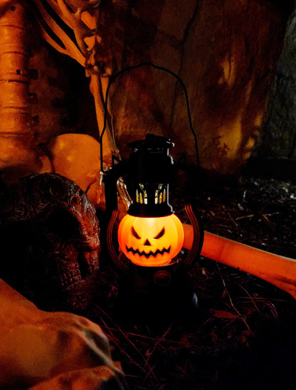 3D printed pumpkin gas light with led candlelight.