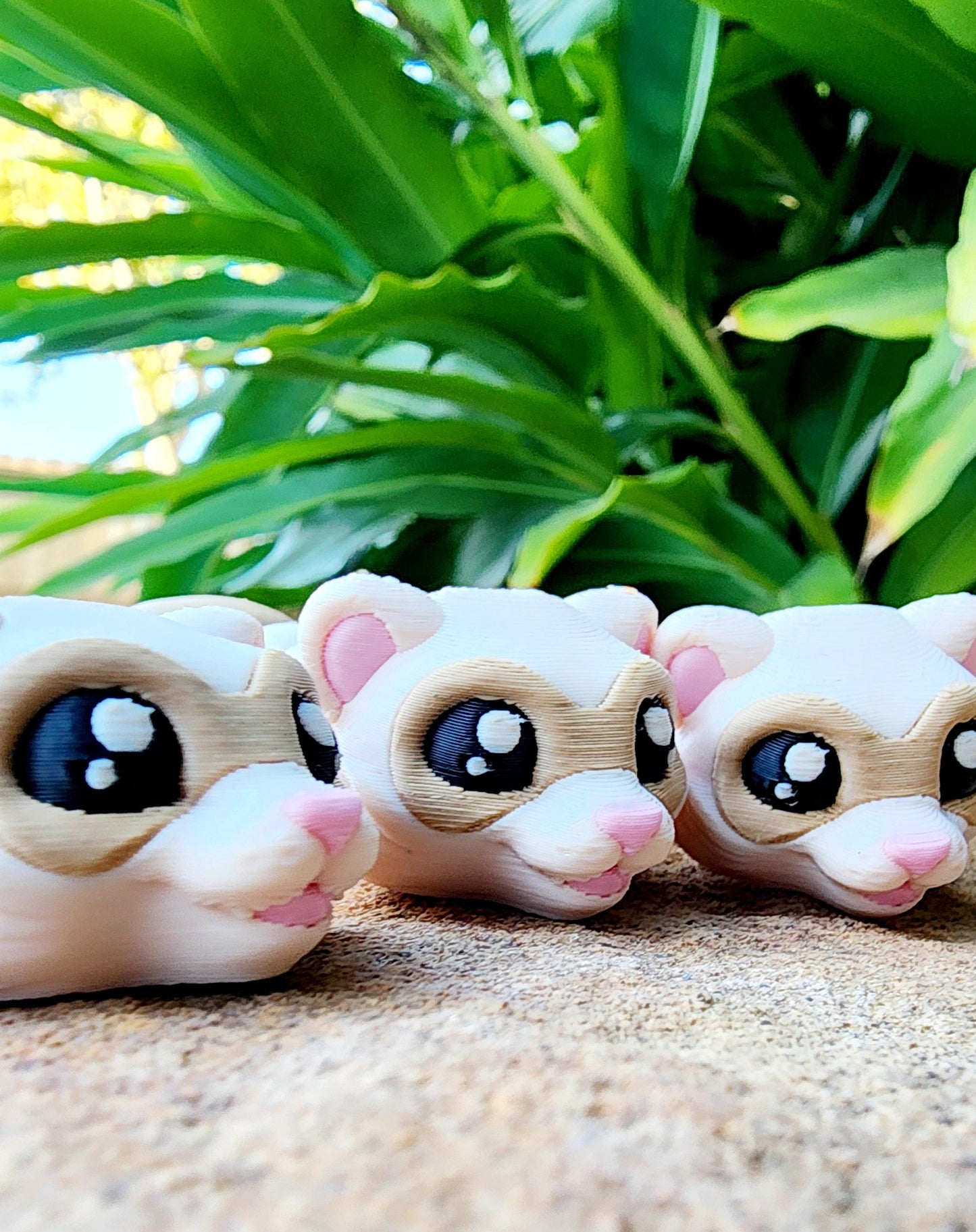 3D printed articulated Ferret fidget toy, sensory toy.