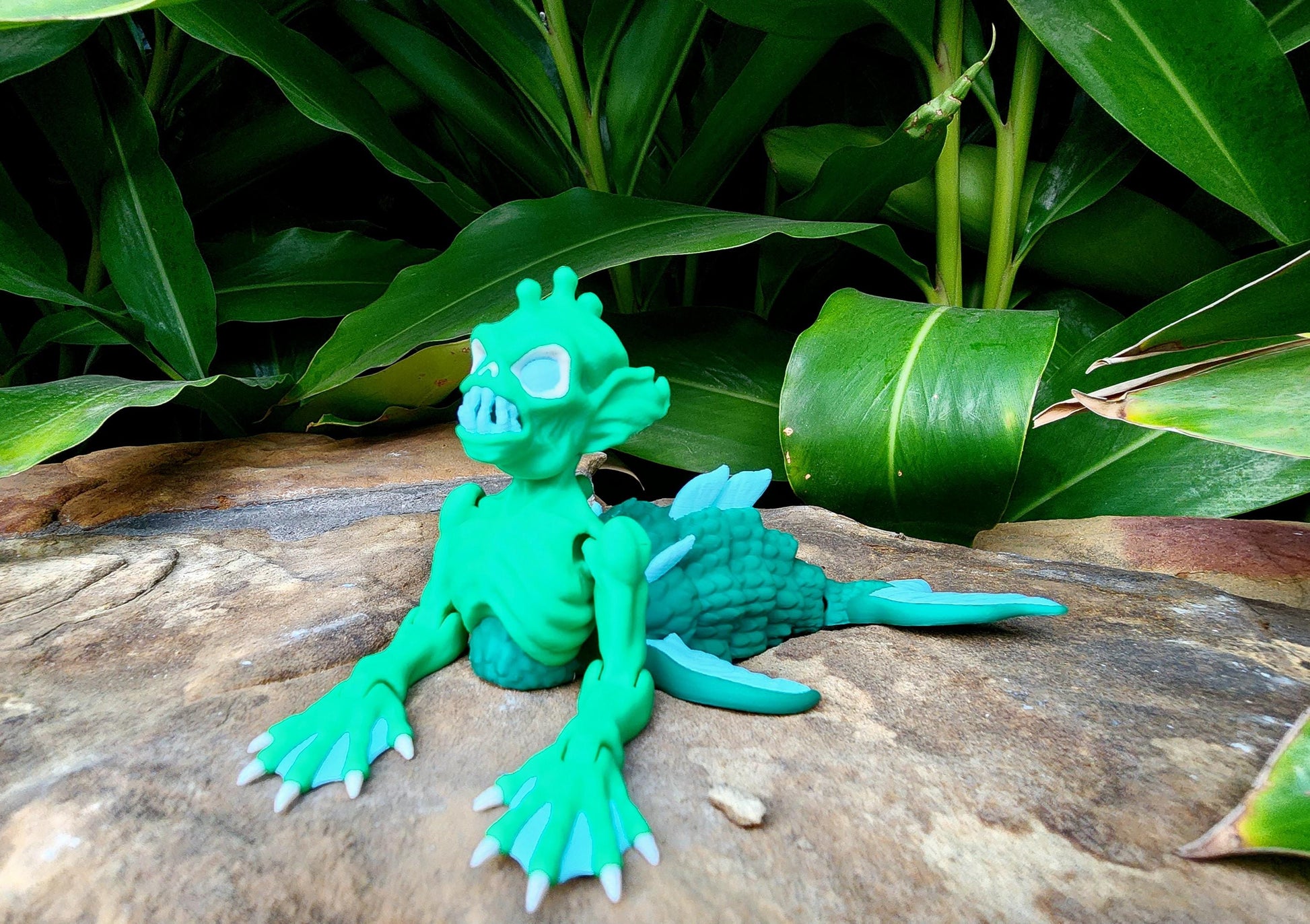 3D printed articulate Fiji Mermaid fidget, sensory toy.