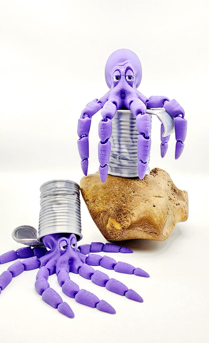 3D printed Gus, the Octopus articulate, sensory toy, fidget.