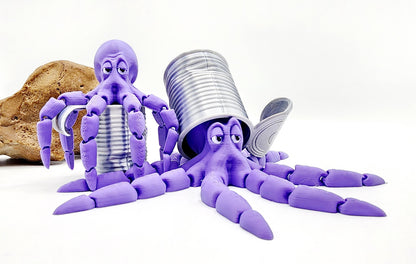 3D printed Gus, the Octopus articulate, sensory toy, fidget.