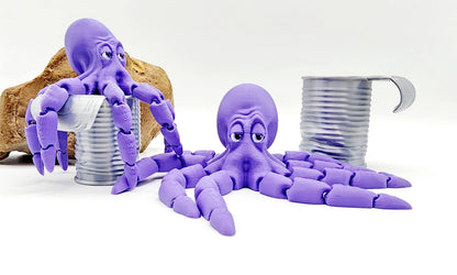 3D printed Gus, the Octopus articulate, sensory toy, fidget.