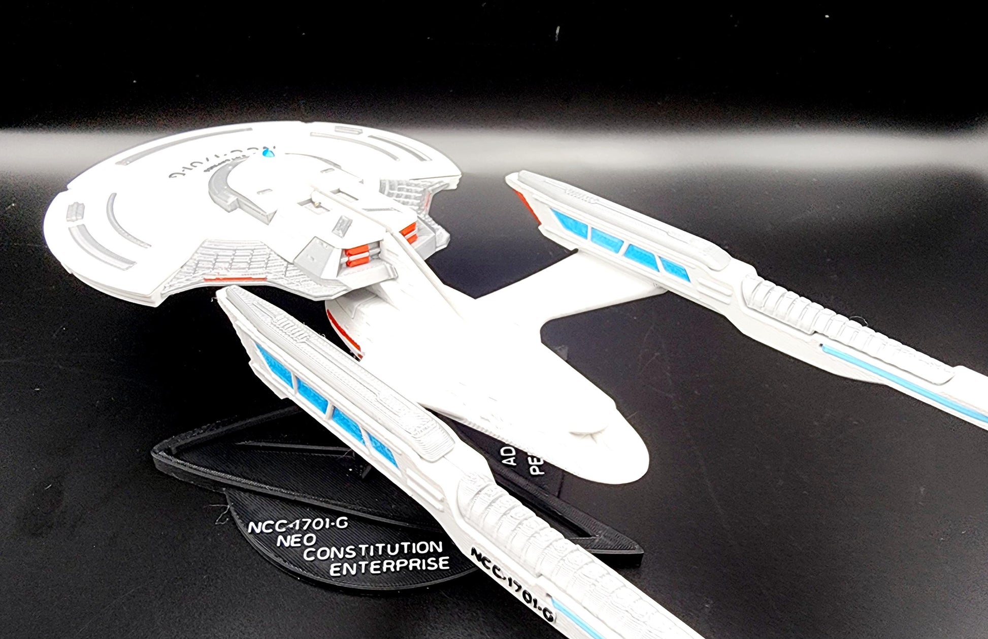 3D printed Star Trek Enterprise-G Neo Constitution Class. Desktop Decoration, Ornament, Action Figure.