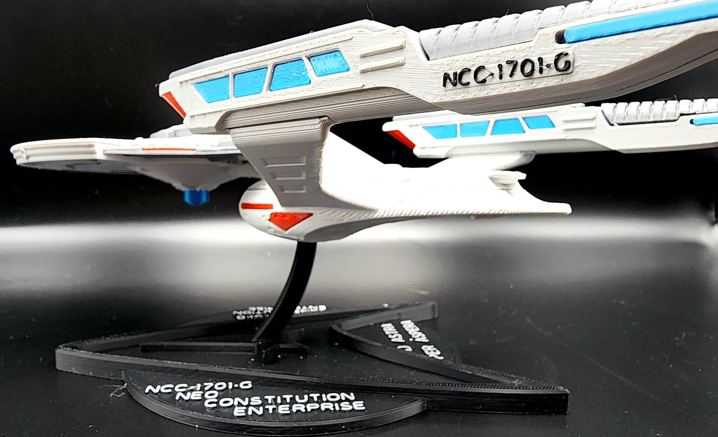 3D printed Star Trek Enterprise-G Neo Constitution Class. Desktop Decoration, Ornament, Action Figure.