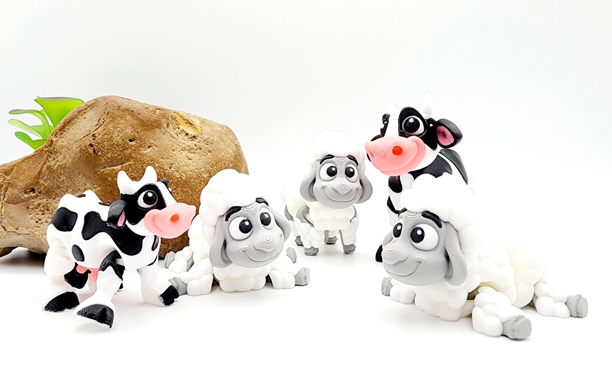 3D printed Flexi Valais Blacknose Sheep articulate fidget, sensory toy.