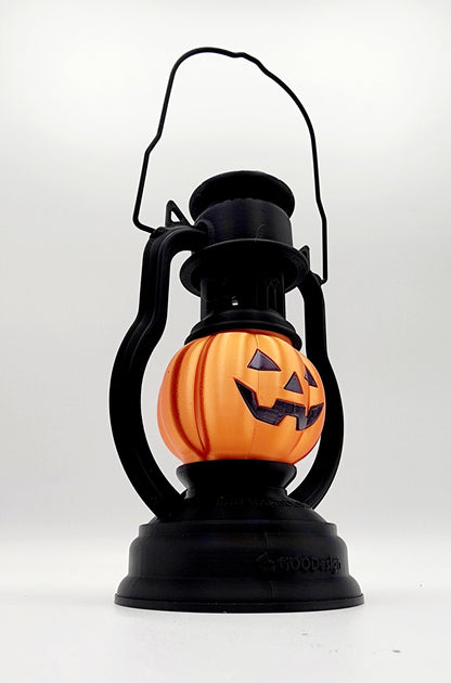 3D printed pumpkin gas light with led candlelight.