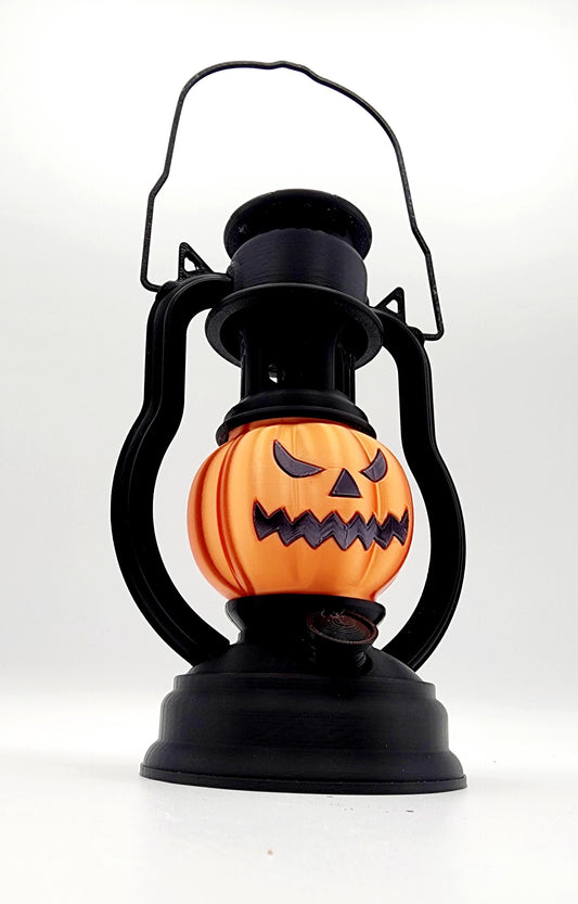 3D printed pumpkin gas light with led candlelight.