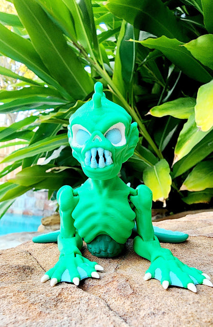 3D printed articulate Fiji Mermaid fidget, sensory toy.