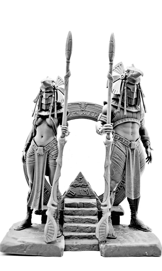 3D 14k resin printed STARGATE / Horus Goards Desktop Decoration, Statue.