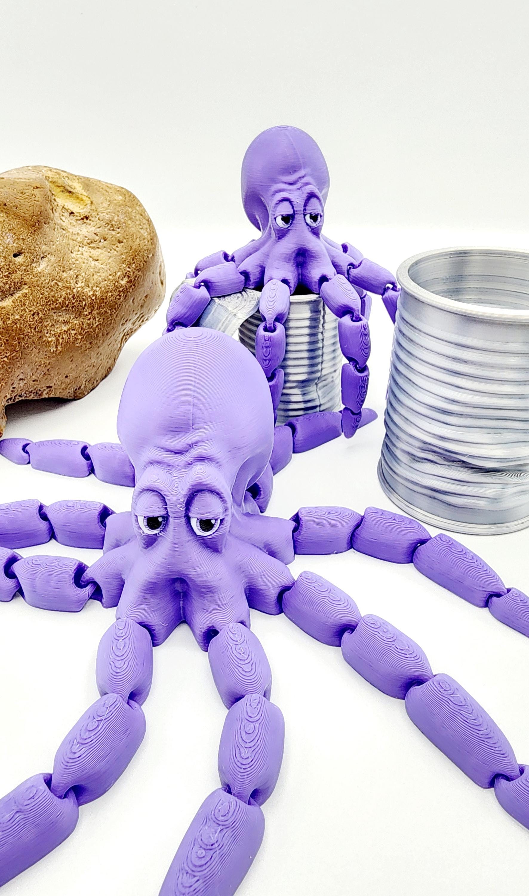 3D printed Gus, the Octopus articulate, sensory toy, fidget.