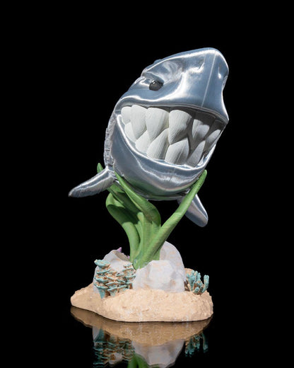 3D printed articulate Great White Shark fidget, sensory toy. Desktop Decoration.