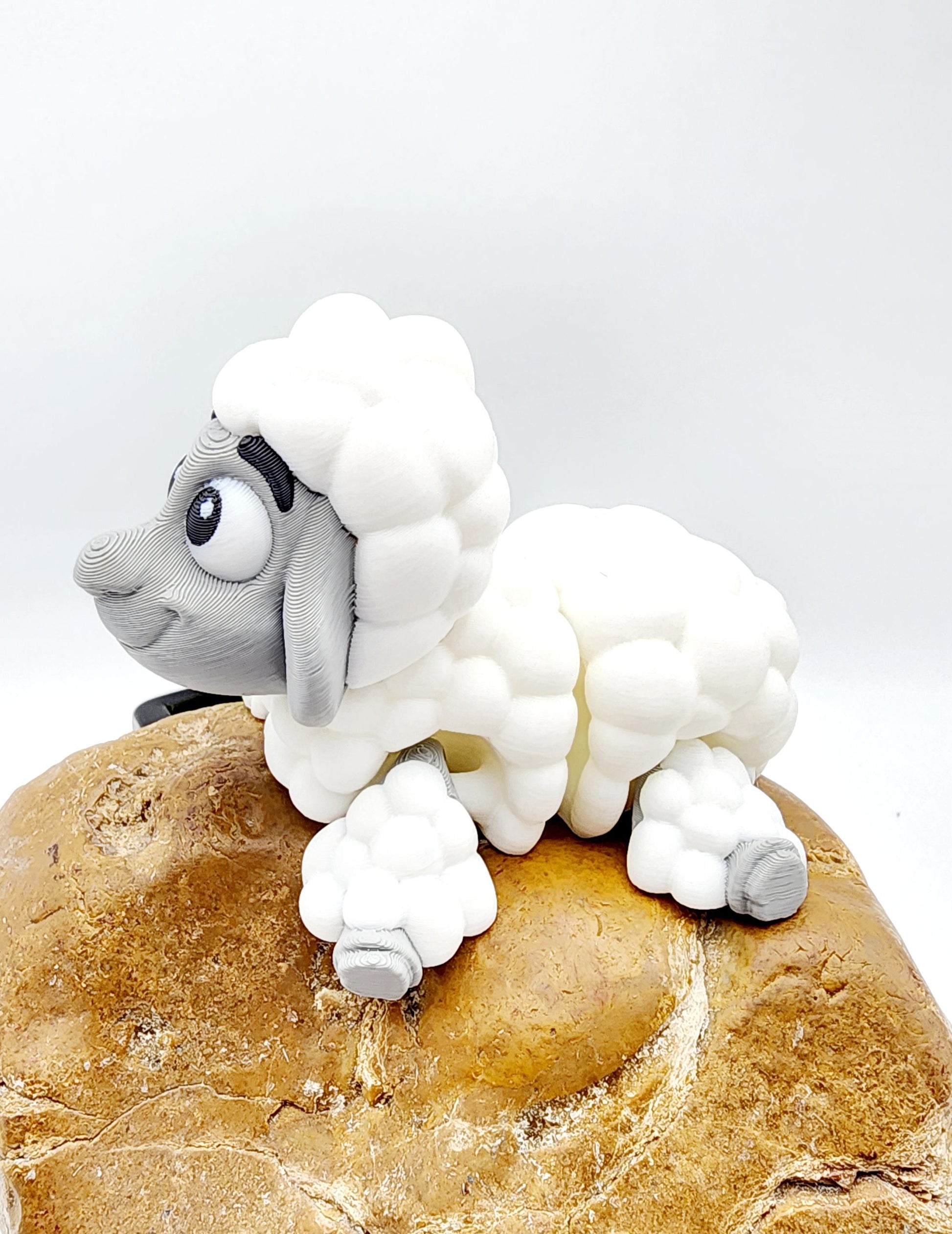 3D printed Flexi Valais Blacknose Sheep articulate fidget, sensory toy.