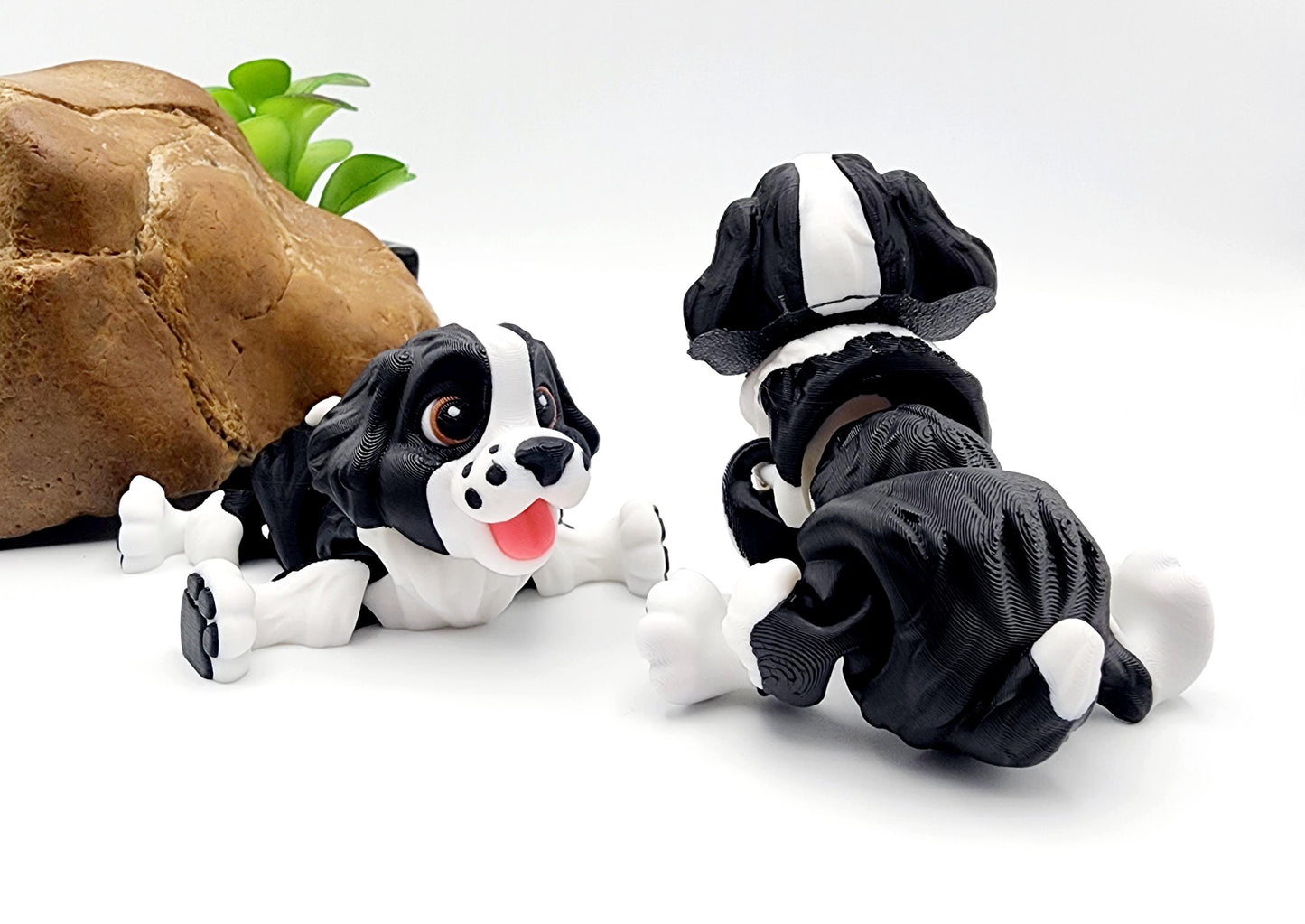 3D Flexi Baby Springer Spaniel articulate fidget, sensory toy. Desktop Decoration.