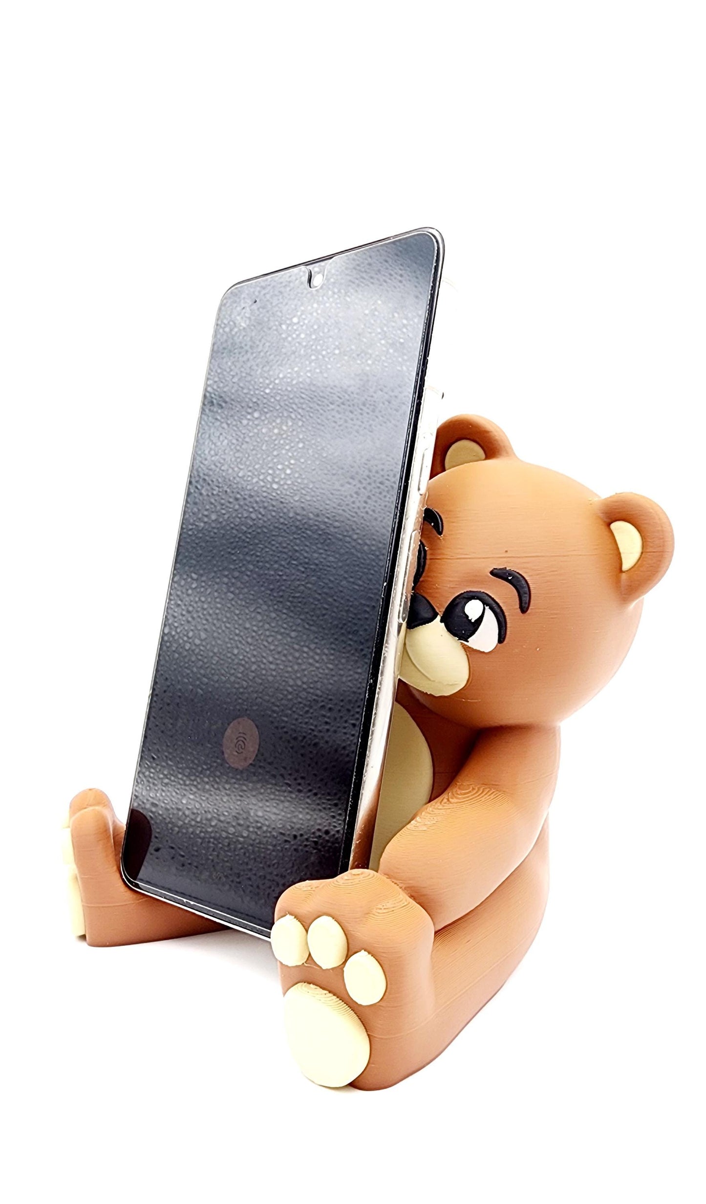 3D printed Beary Handy Phone Holder.