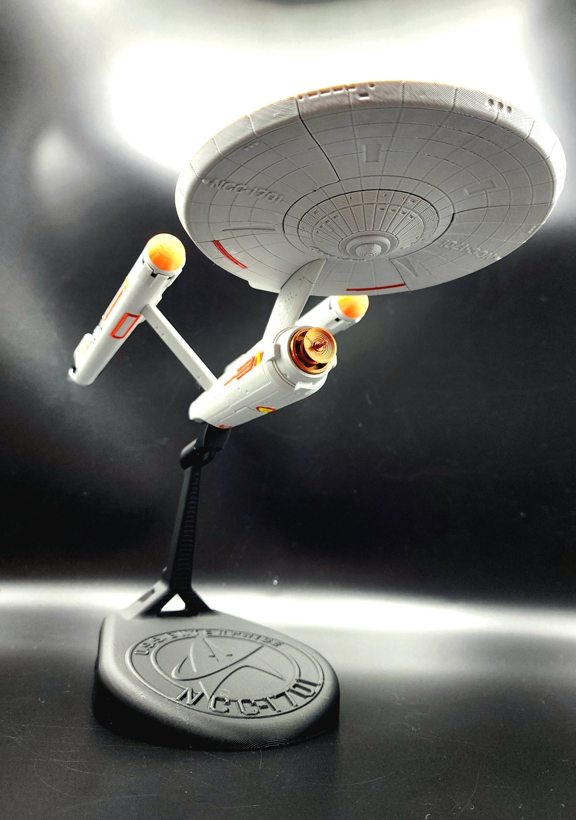 3D Printed Star Trek USS Enterprise NCC-1701. Fan art. Action Figure.