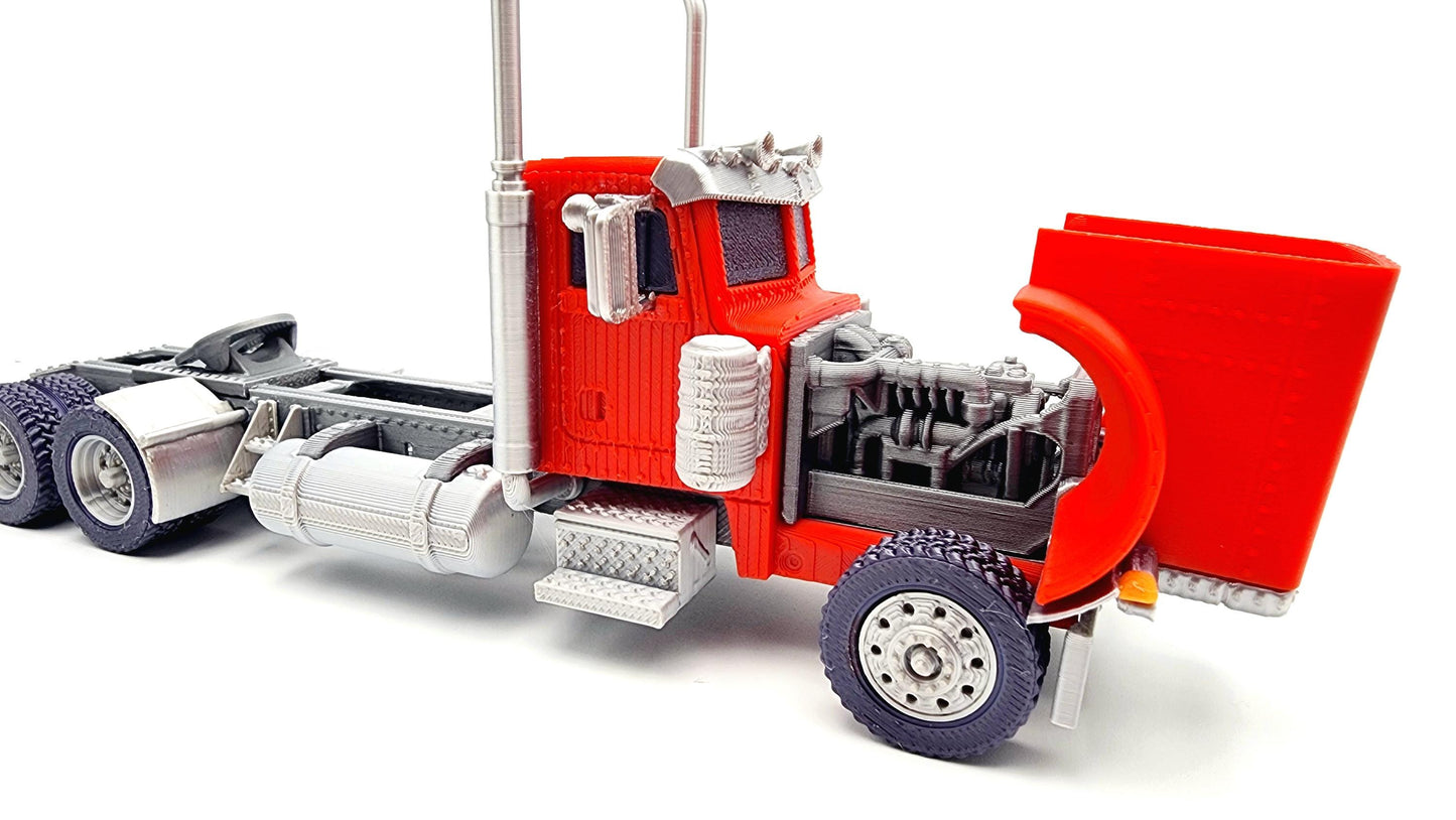 3D printed Peterbilt 379 desk decoration, action figure.