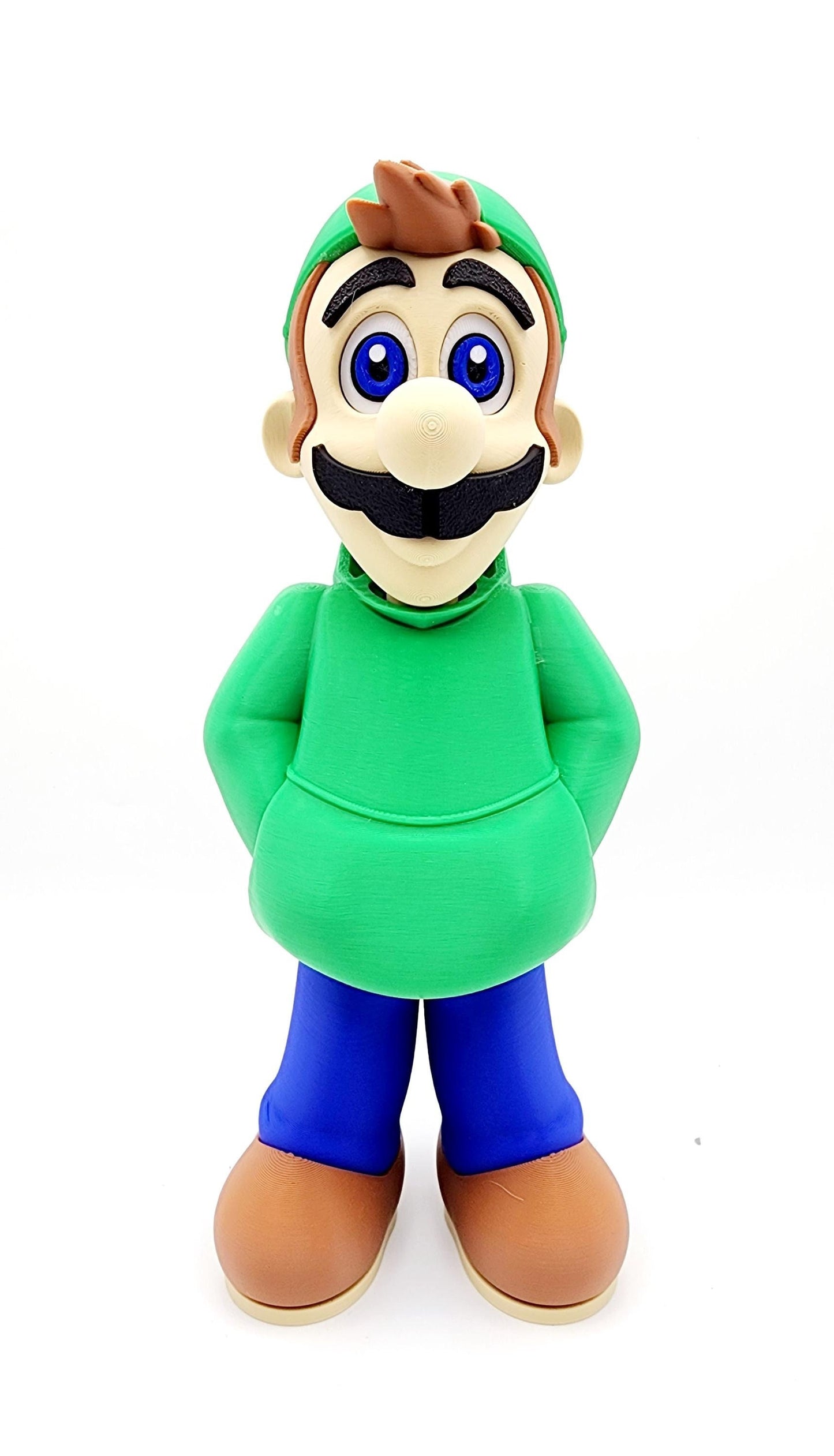 3D printed "Chilled" Luigi action figure, desktop decoration, figuerine.