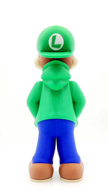 3D printed "Chilled" Luigi action figure, desktop decoration, figuerine.