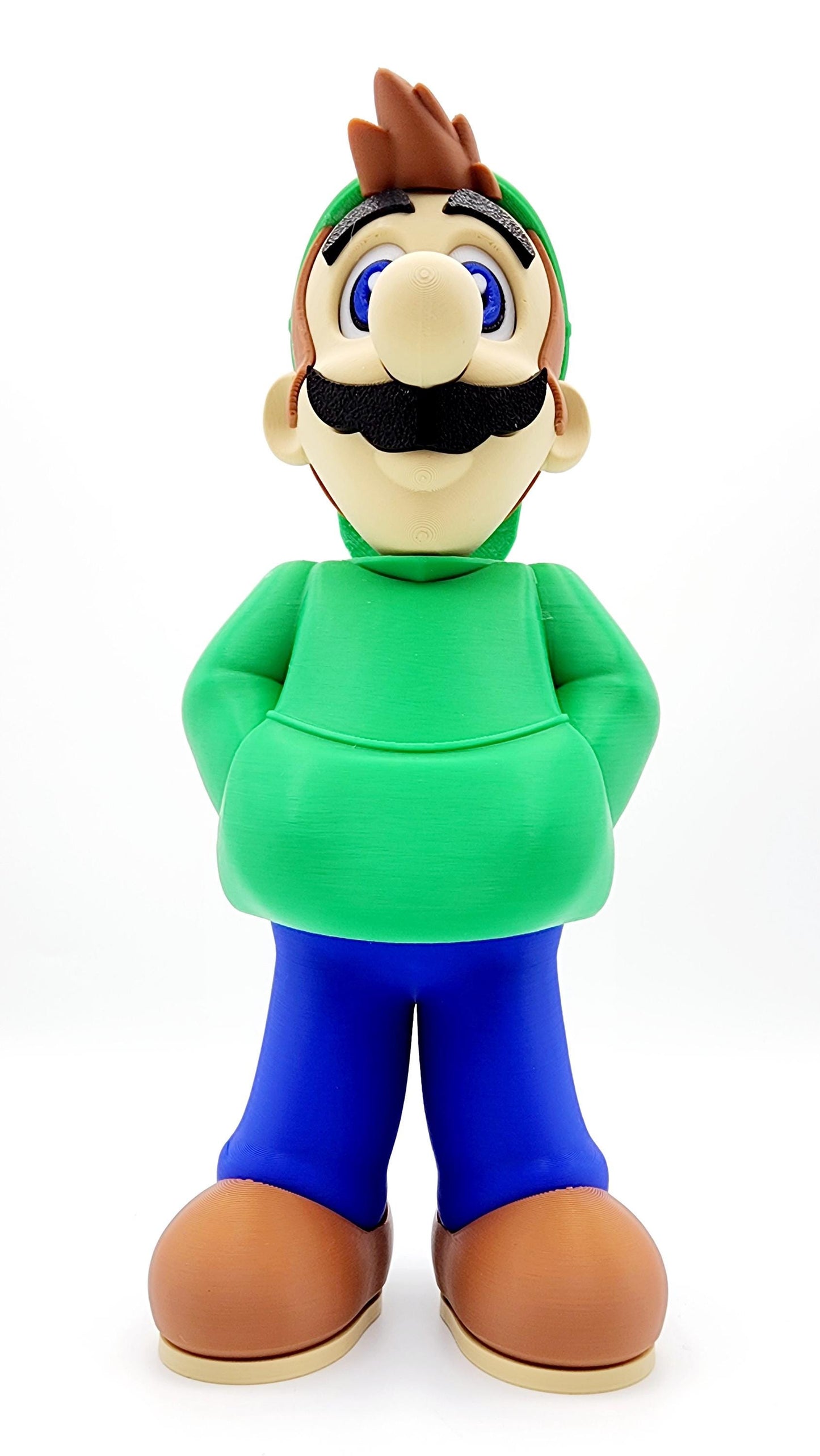 3D printed "Chilled" Luigi action figure, desktop decoration, figuerine.