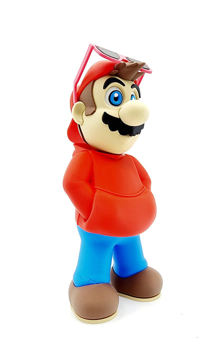 3D printed "Chilled" Mario action figure, statue, desktop decoration.