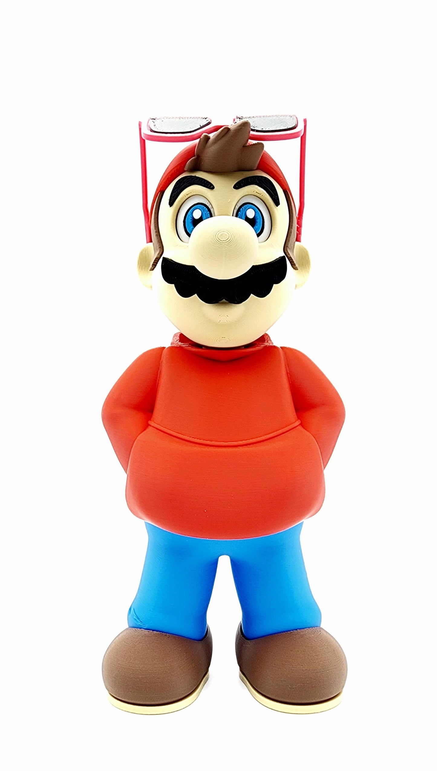 3D printed "Chilled" Mario action figure, statue, desktop decoration.