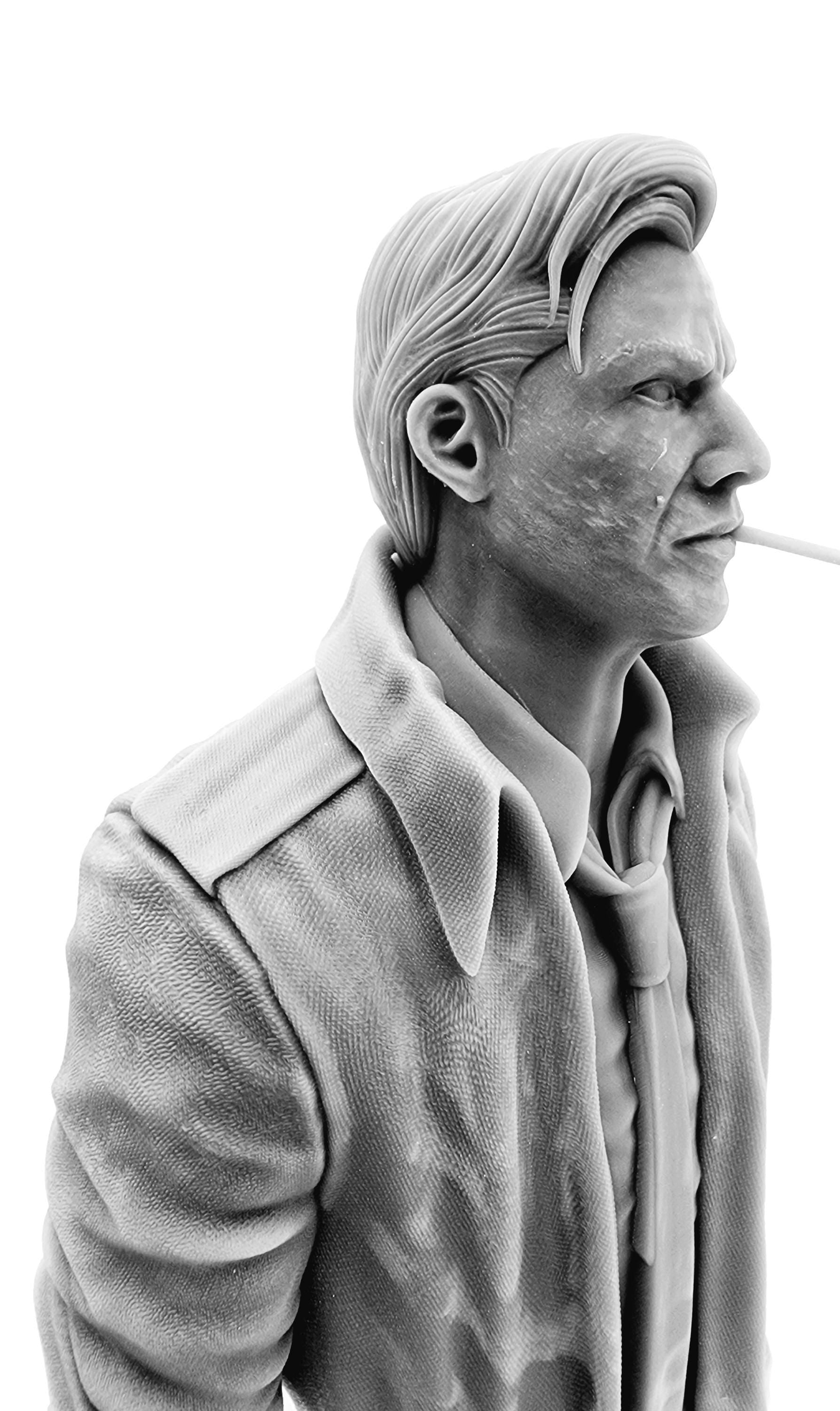 3D 14k resin printed John Constantine bust, desktop decoration.