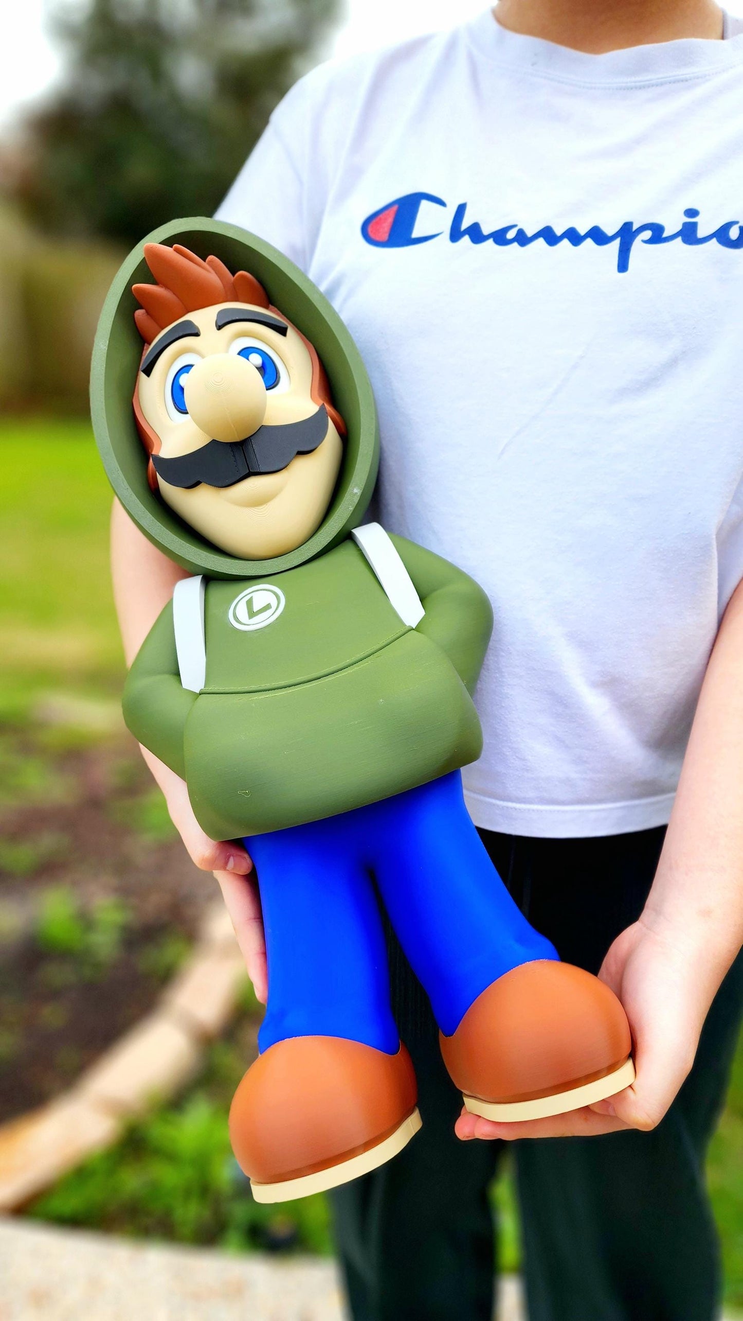 3D printed "Chilled" Luigi action figure, desktop decoration, figuerine.