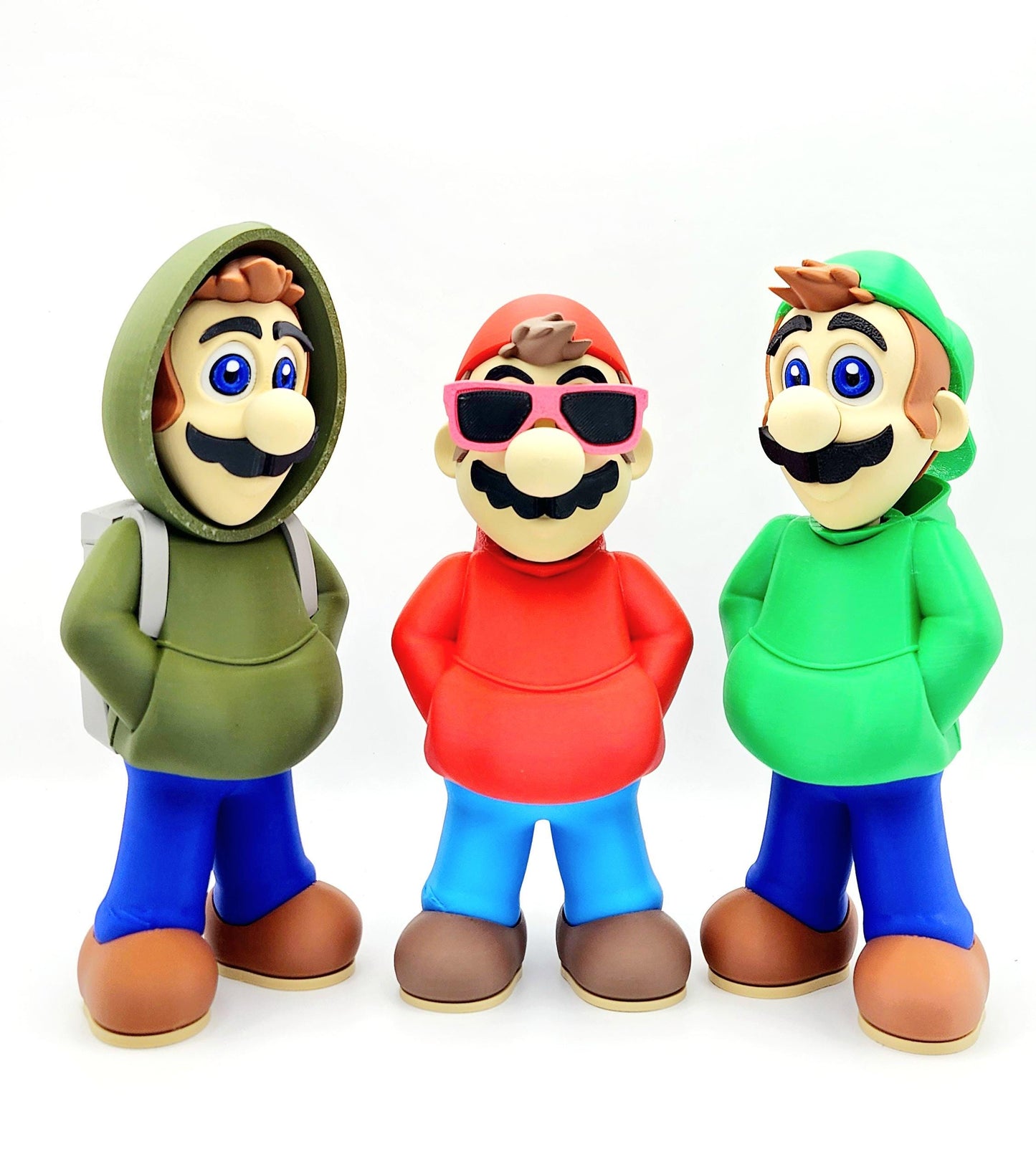 3D printed "Chilled" Luigi action figure, desktop decoration, figuerine.