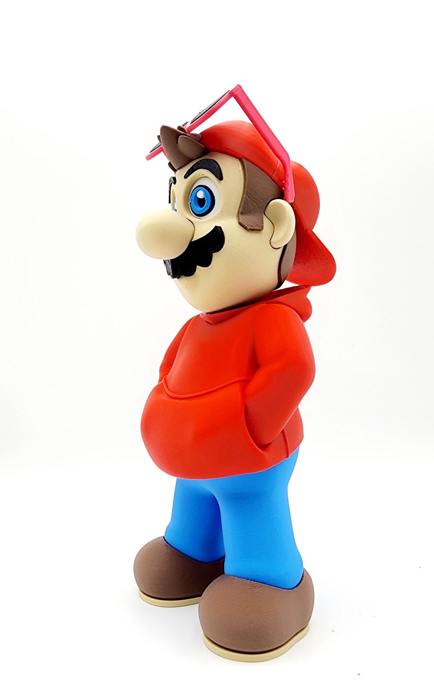 3D printed "Chilled" Mario action figure, statue, desktop decoration.