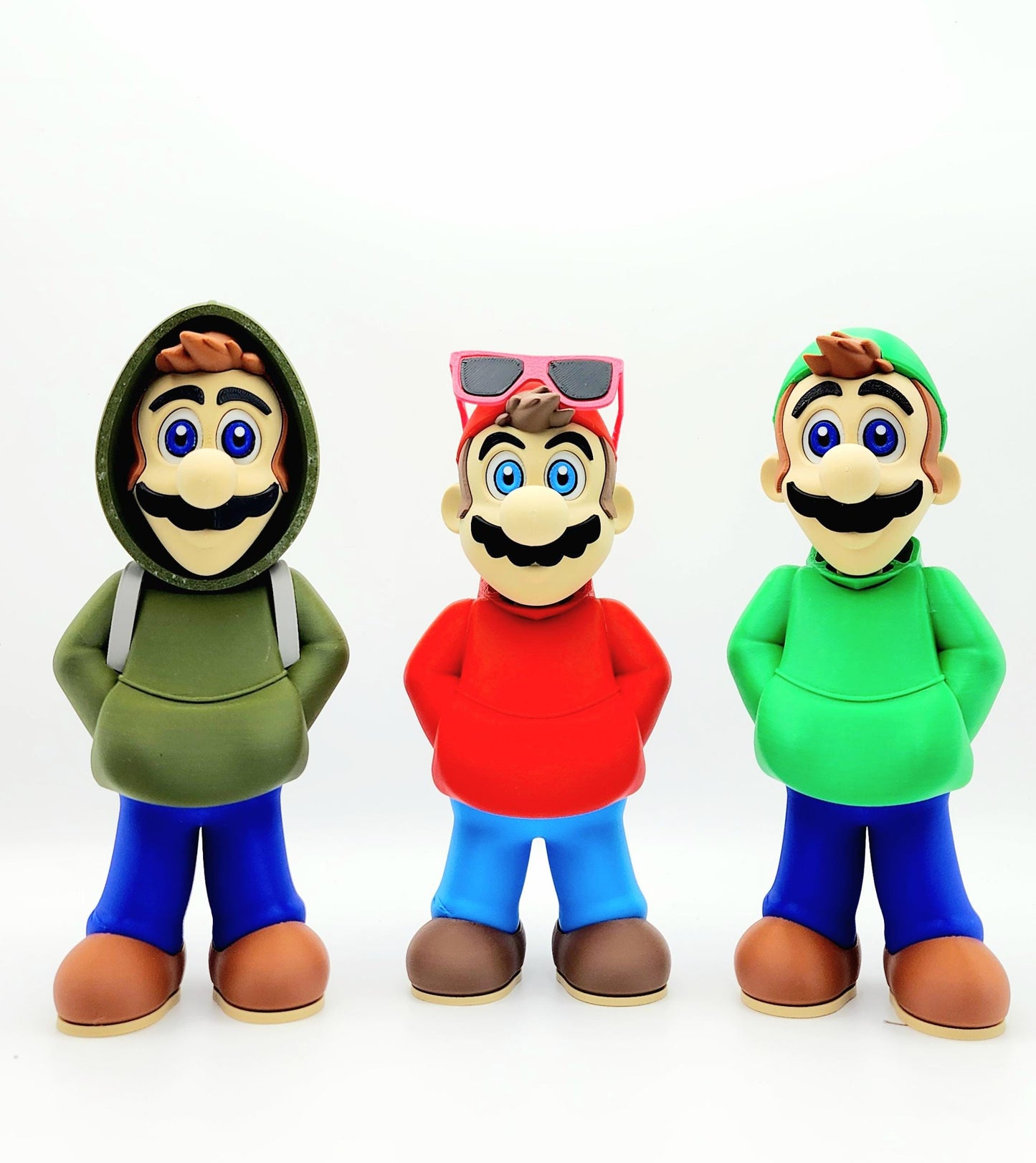 3D printed "Chilled" Mario action figure, statue, desktop decoration.