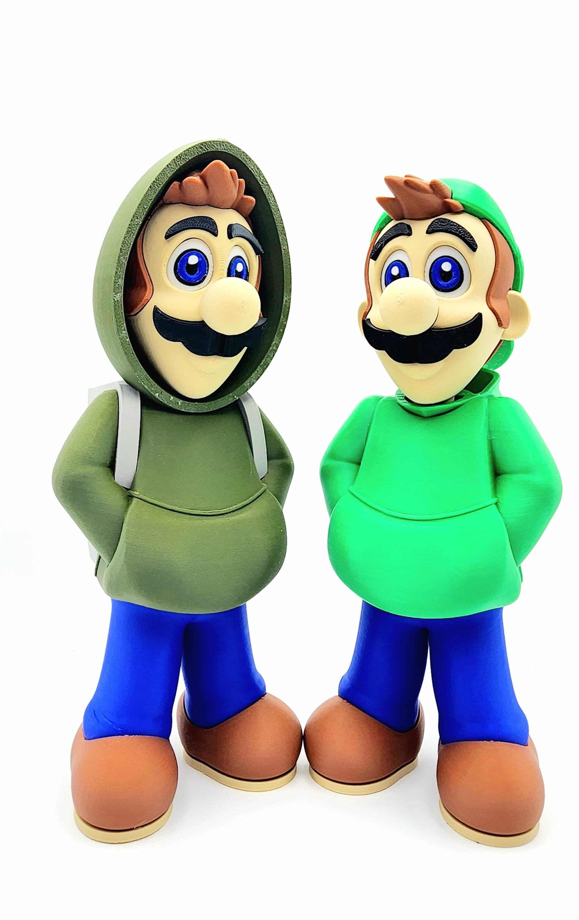 3D printed "Chilled" Luigi action figure, desktop decoration, figuerine.