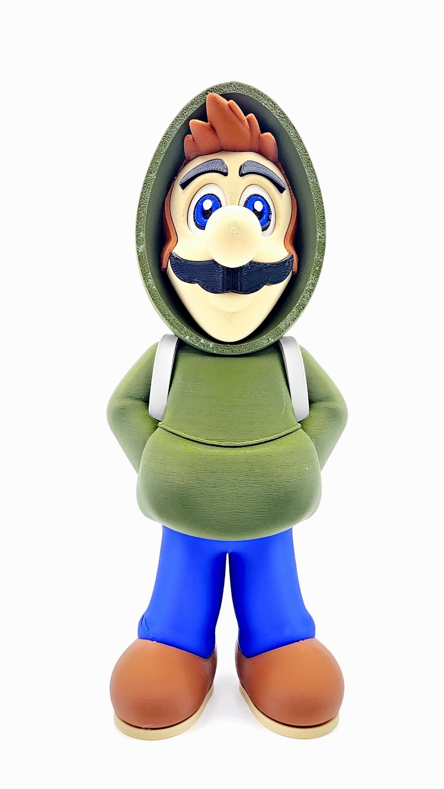 3D printed "Chilled" Luigi action figure, desktop decoration, figuerine.