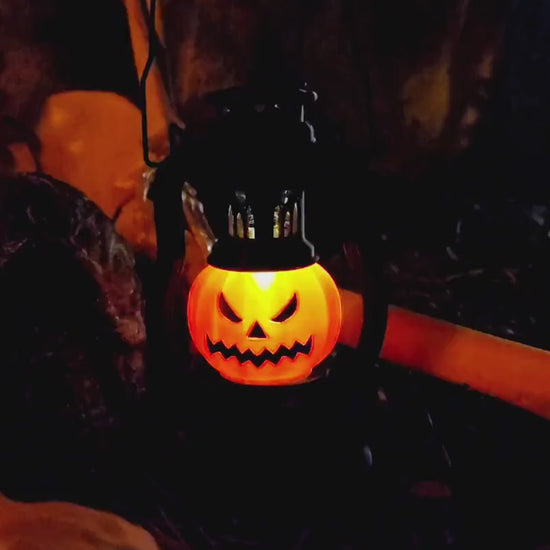 3D printed pumpkin gas light with led candlelight.