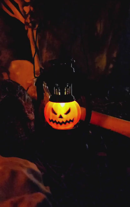 3D printed pumpkin gas light with led candlelight.