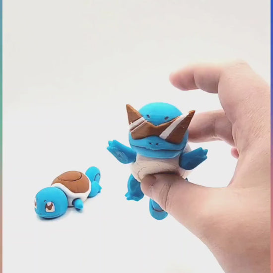 3D printed Squirtle articulated fidget toy, spinner, sensory toy.