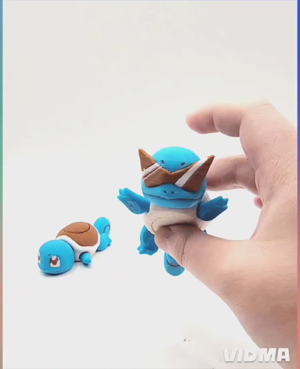 3D printed Squirtle articulated fidget toy, spinner, sensory toy.